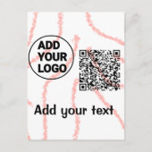 Carte Postale Simple minimum q r code ajouter le logo code d'ana (Devant)