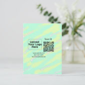 Carte Postale Simple minimum q r code ajouter logo code d'analys (Debout devant)