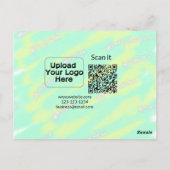 Carte Postale Simple minimum q r code ajouter logo code d'analys (Dos)