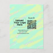 Carte Postale Simple minimum q r code ajouter logo code d'analys (Devant)