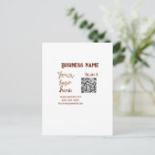 Carte Postale Simple minimum q r code ajouter logo code d'analys (Debout devant)