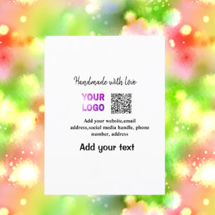Carte Postale Simple minimum q r code ajouter logo code d'analys