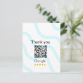 Carte Postale Simple minimum q r code ajouter logo code d'analys (Debout devant)