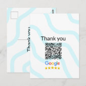 Carte Postale Simple minimum q r code ajouter logo code d'analys (Devant / Derrière)