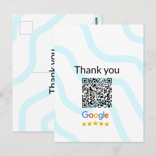 Carte Postale Simple minimum q r code ajouter logo code d'analys (Devant / Derrière)