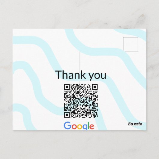 Carte Postale Simple minimum q r code ajouter logo code d'analys (Dos)