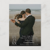 Carte Postale Simple Mod Photo Overlay Mariage Enregistrer la da (Devant)