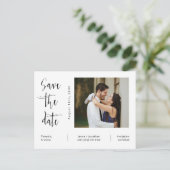 Carte Postale Simple Modern Minimal Photo QR Code Enregistrer La (Debout devant)