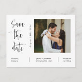 Carte Postale Simple Modern Minimal Photo QR Code Enregistrer La (Devant)