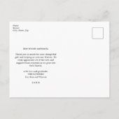 Carte Postale Simple Moderne 3 Photo Collage Bébé Photo Merci (Dos)