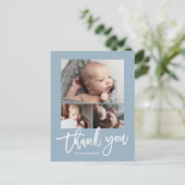 Carte Postale Simple Moderne 3 Photo Collage Bébé Photo Merci (Debout devant)