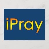 Carte Postale Simple, moderne, Clever iPray sur Tee - shirts, Ca (Devant)