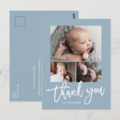 Carte Postale Simple Moderne Collage de 3 Photos Bébé Photo Merc (Devant / Derrière)