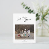 Carte Postale simple moderne de bonne année photo (Debout devant)