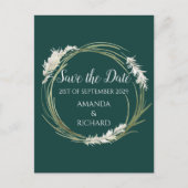 Carte Postale Simple moderne Elegant Emerald Green Enregistrer l (Devant)