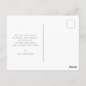 Carte Postale Simple moderne élégant Noël photo personnalisée (Dos)