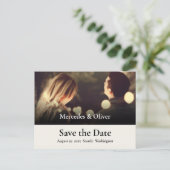 Carte Postale Simple Moderne et Élégant Avec Initiale Enregistre (Debout devant)