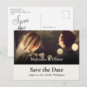 Carte Postale Simple Moderne et Élégant Avec Initiale Enregistre (Devant / Derrière)