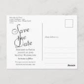 Carte Postale Simple Moderne et Élégant Avec Initiale Enregistre (Dos)