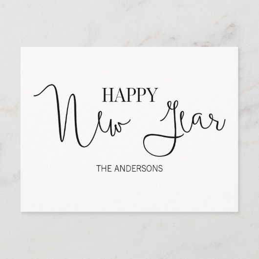 Carte postale simple moderne et heureuse du Nouvel (Devant)