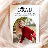 Carte Postale Simple moderne Faire-part de graduation photo