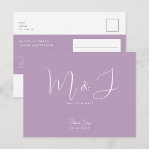 Carte Postale Simple Moderne Faire-Part de Mariage Lavande
