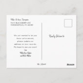 Carte Postale Simple moderne Funny Pink Moving Faire-part (Dos)