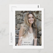 Carte Postale Simple Moderne Graduation Virtuelle Photo Invitati (Devant / Derrière)