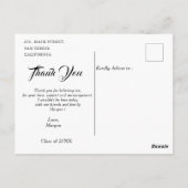 Carte Postale Simple Moderne Graduation Virtuelle Photo Invitati (Dos)