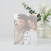 Carte Postale Simple Moderne Imprimable Enregistrez La Date (Debout devant)