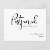 Carte Postale Simple, moderne, Mariage de report Faire-part (Devant)