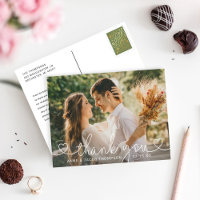 Simple moderne Mariage de script de coeur Merci ph