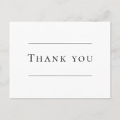 Carte postale simple moderne Merci Mariage (Devant)