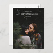 Carte Postale Simple moderne minimaliste Enregistrer la date (Devant / Derrière)