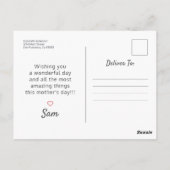 Carte Postale Simple moderne photos personnalisées Joyeux fête d (Dos)