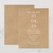 Carte Postale Simple Moderne Rustique Enregistrer la Date (Devant / Derrière)