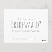 Carte Postale Simple Moderne, Seras-Tu Ma Proposition D'Époux (Dos)