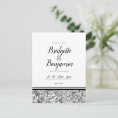 Carte Postale Simple moderne Silver et Mariage noir (Debout devant)