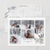 Carte Postale Simple moderne Vacances Aquarelle Vert 6-Photo (Devant / Derrière)