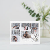 Carte Postale Simple moderne Vacances Aquarelle Vert 6-Photo (Debout devant)