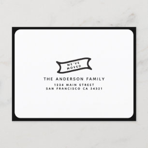 Carte Postale Simple moderne Vintage Nous avons déplacé une nouv