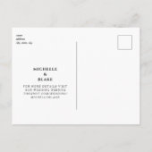 Carte Postale Simple monogramme mariage à la date d'économiser B (Dos)