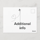 Carte Postale Simple monogramme minimal ajouter le phot du plan (Dos)