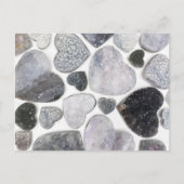 Carte Postale Simple Motif de coeur en cristal blanc noir tendan (Devant)