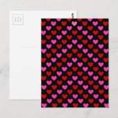 Carte Postale Simple Motif de coeur moderne (Devant / Derrière)