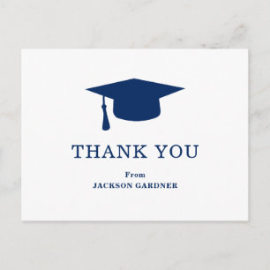 Carte Postale Simple Navy Blue Mortar Board Modernisation gradua