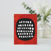 Carte postale simple noir blanc et rouge (Debout devant)