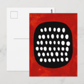 Carte postale simple noir blanc et rouge (Devant / Derrière)