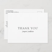 Carte Postale Simple noir et blanc minimal moderne (Devant / Derrière)