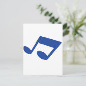 Carte Postale Simple note bleue (Debout devant)
